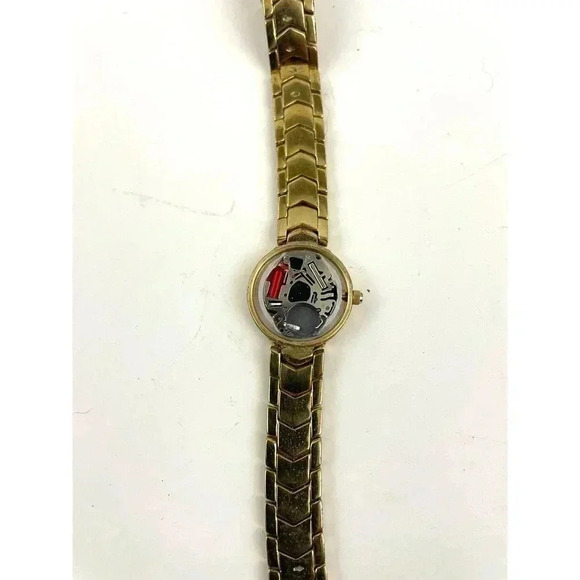 Elgin Gold Tone Watch 22mm EG386 Round Dial Women's WORKS - Picture 3 of 14